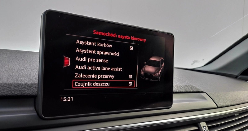 Audi A4 cena 99900 przebieg: 144621, rok produkcji 2018 z Rybnik małe 497